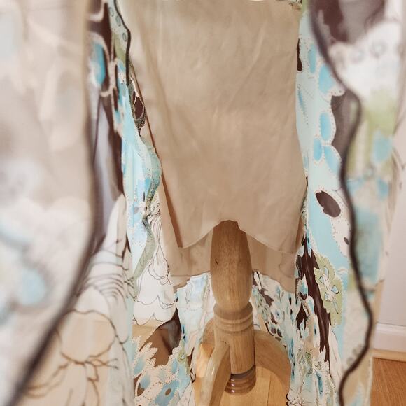 VTG 90s Y2K Be Smart Dress Sz 13 14 Juniors Midi Fairy Grunge WhimsiGoth Floral - Picture 9 of 11